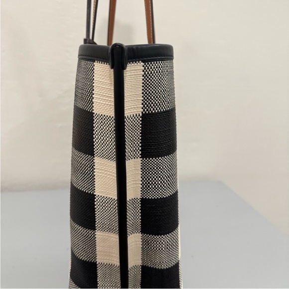 Tory Burch Perry Gingham Triple-Compartment Tote Bag - Picture 4 of 8